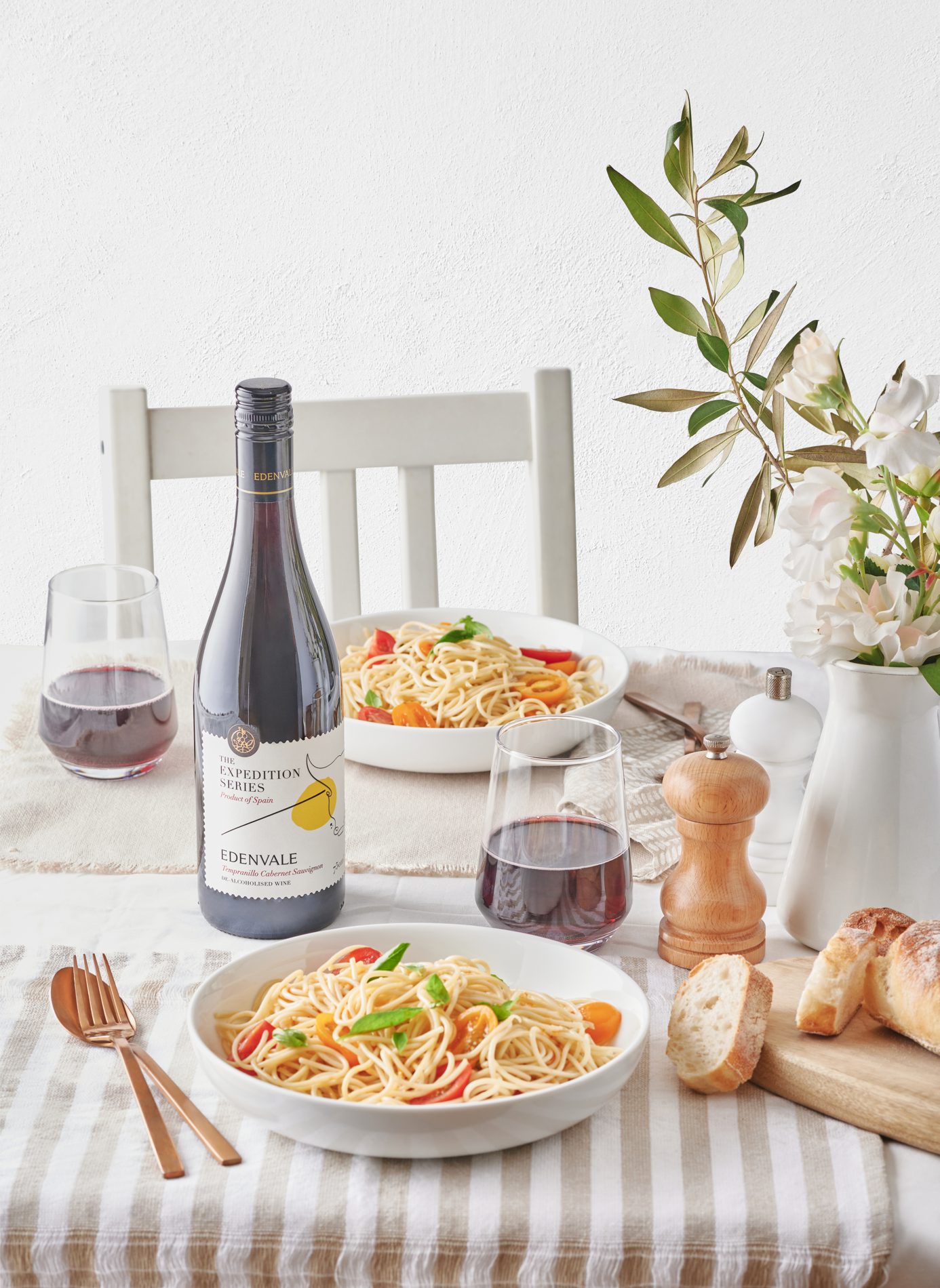 Edenvale Tempranillo Cabernet Sauvignon with pasta